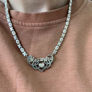 ALEXANDRA Name necklace 925 Sterling Silver Allie Alex Allison Alli Alexis